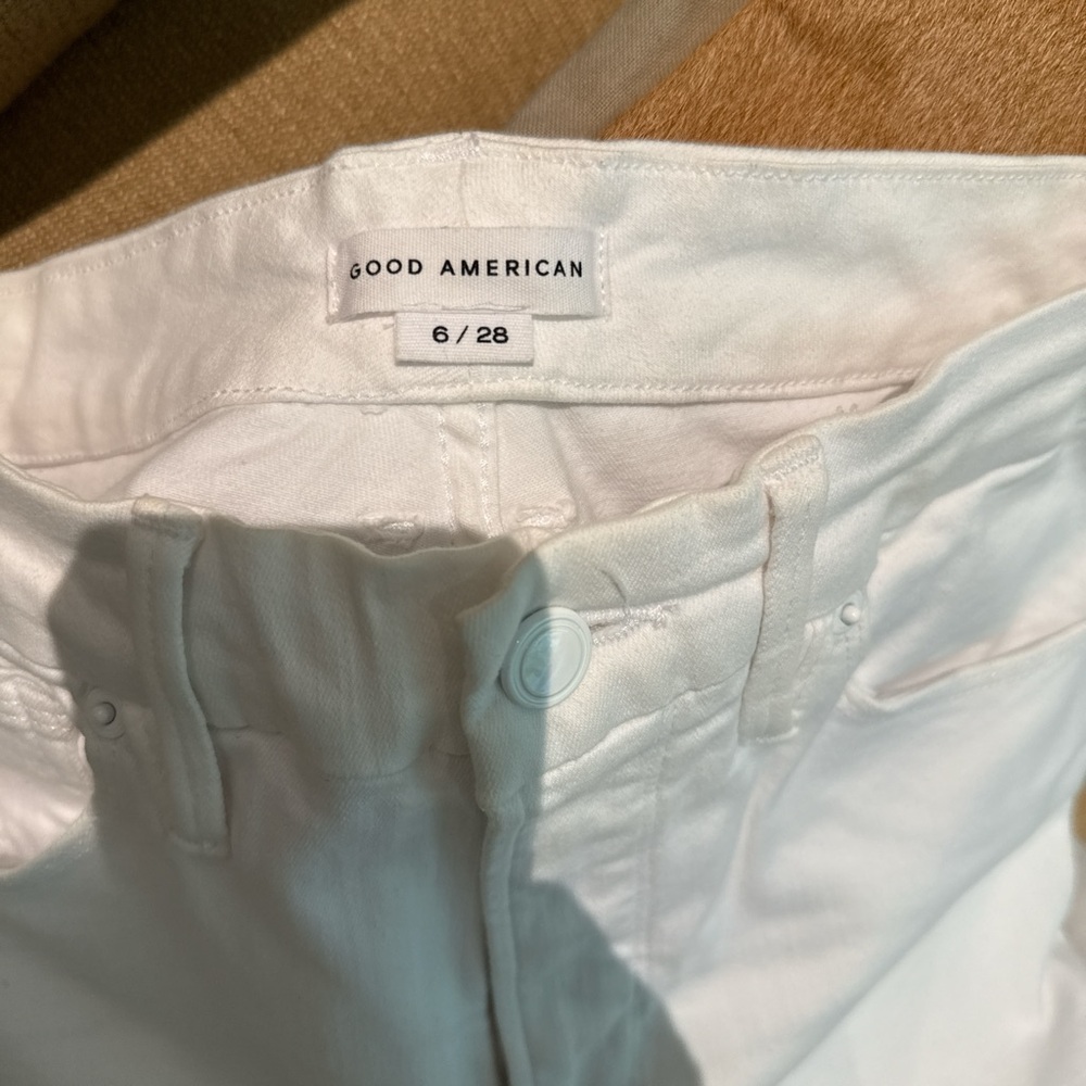Good American Classic White Denim